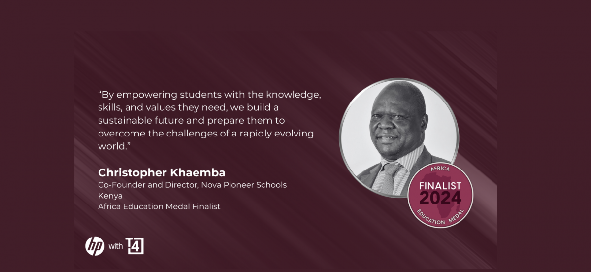 Nova Pioneer’s Christopher Khaemba named Finalist for Africa Education Medal 2024